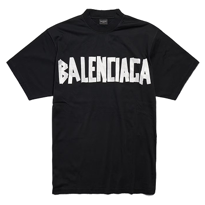 New Tape Type T-shirt Medium Fit in Black